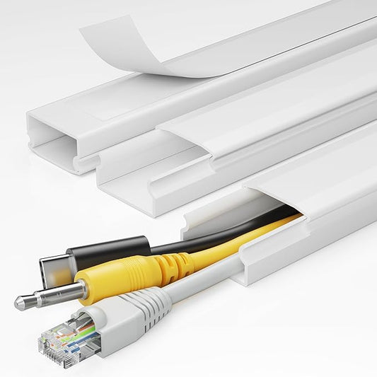 Cord Hider, 42In Cord Covers for Wall Mounted TV, White Cable Management Kit