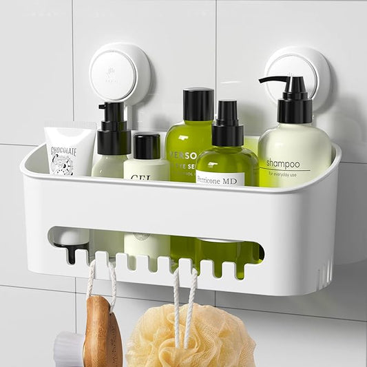 Shower Caddy Suction Cup NO-Drilling Removable Shower Shelf Powerful Heavy Duty