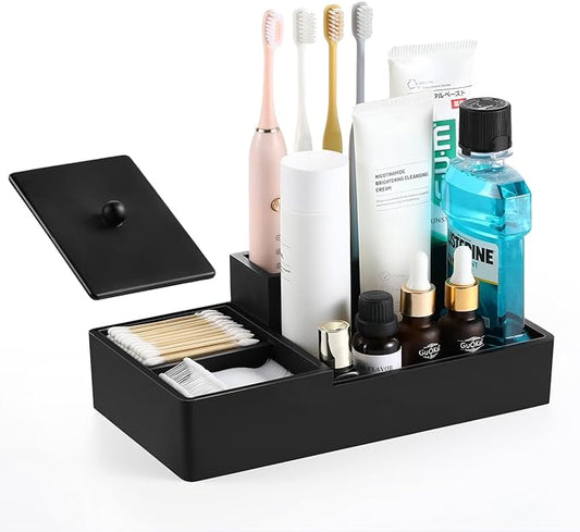 Bathroom Counter Organizer, Matte Black