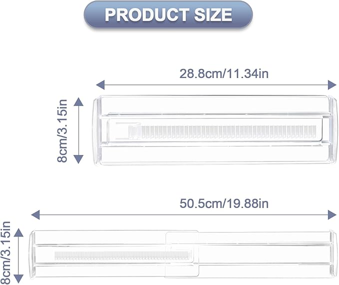 6 Pack Adjustable Drawer Dividers(11.34-19.88") 3.15" Expandable Clear Drawer