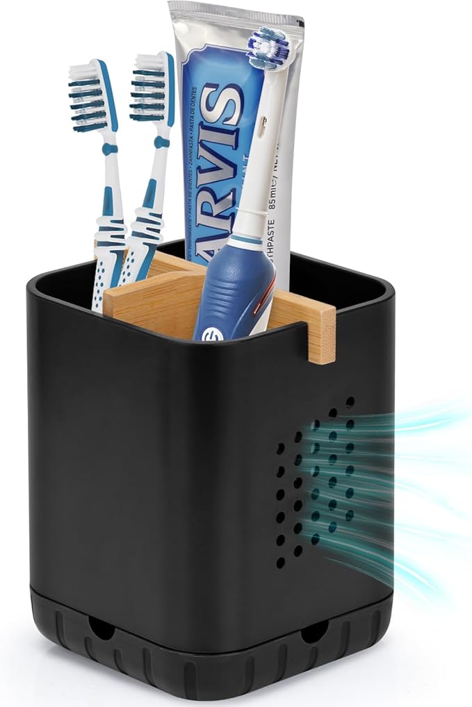 Black Toothbrush Holders for Bathroom