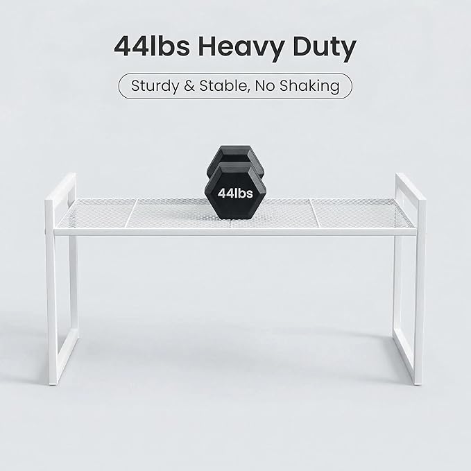 Cabinet Organizer 14.8''W 44 LBS Load Capacity Heavy Duty Kitchen Pantry Shelf Counter Countertop Storage Rack