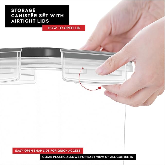 DWËLLZA KITCHEN Set of 14 Airtight Food Storage Containers for Pantry