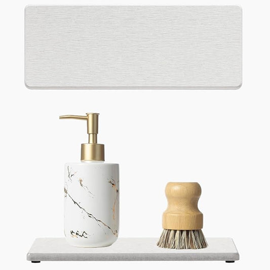 2PCS Beige Bathroom Sink Vanity Trays