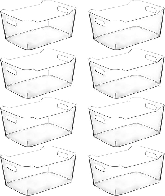 CONTROL KITCHEN Clear Plastic Storage Bins for Kitchen Organization or Pantry