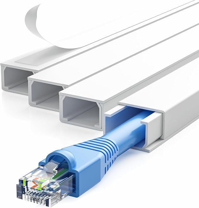 56.7in Cord Hider, Cord Covers for 1-2 Wires on Wall, One-Cord Cable Hider