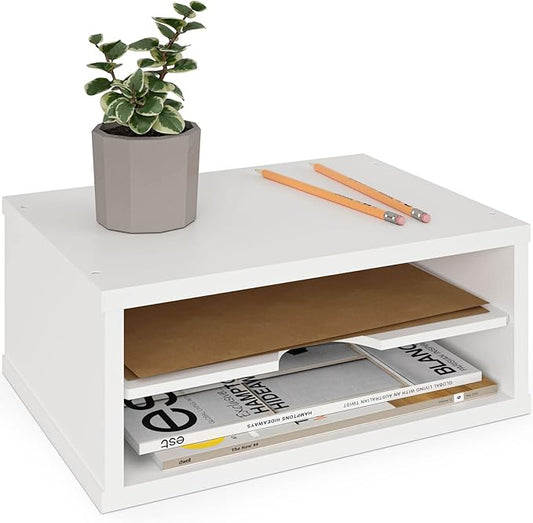 File Organizer, 2-Tier Document Paper Sorter, White