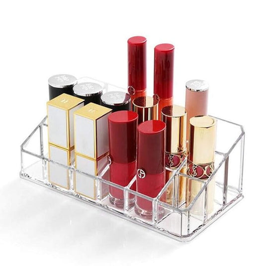 Lipstick Holder 18 Spaces Lipgloss Organizer, 3 Rows, Multi Level