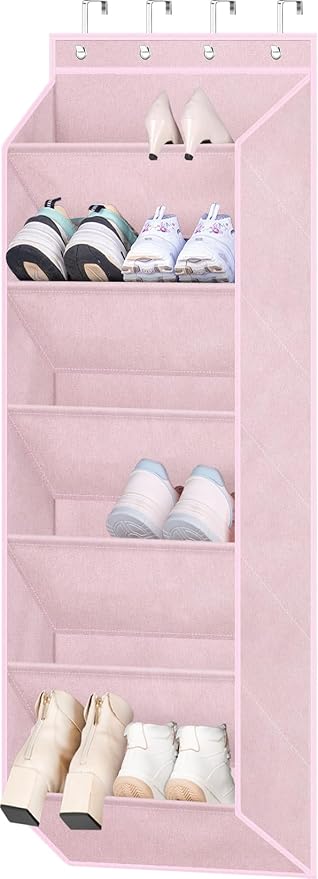 LAMB Over The Door Shoe Rack with Large Deep Pockets