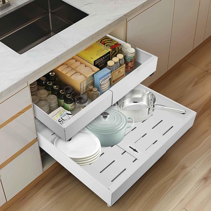 21" Deep Expandable Pull Out Cabinet Organizer