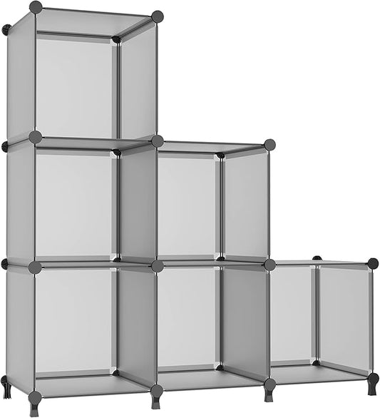 Cube Storage Organizer, Storage Cubes Shelves Bookshelf, Grey