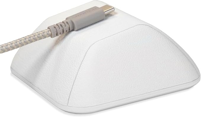 Smartish® Magnetic Cord Holder - Cable Wrangler Organizer with Magnet Clips for Charger Management on Desktop, Nightstand for USB-C + Lightning - Snow Day White