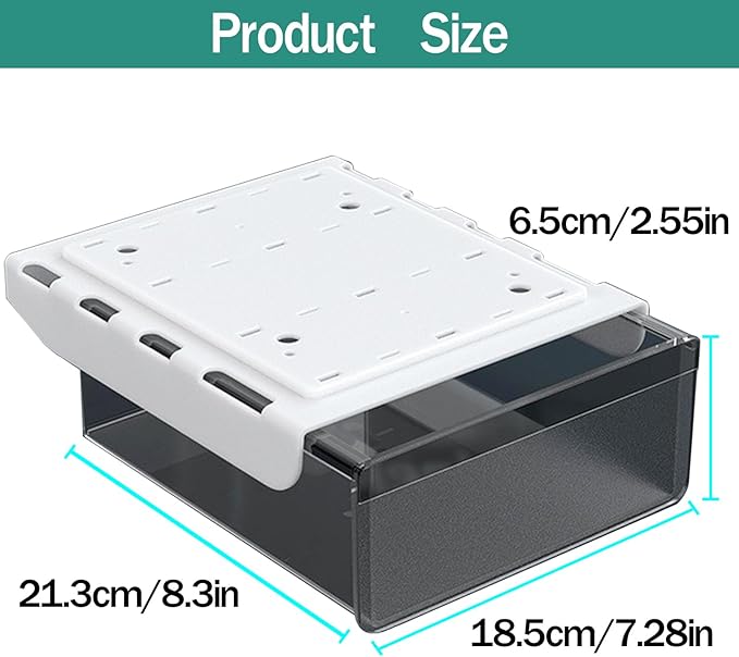 Under Desk Table Drawer Storage Organizer Slide Out