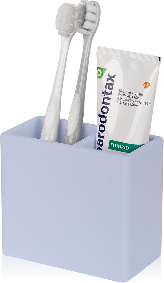 Diatomite Toothbrush Holder 2 Slots Tooth Brush Holder for Bathroom, Blue