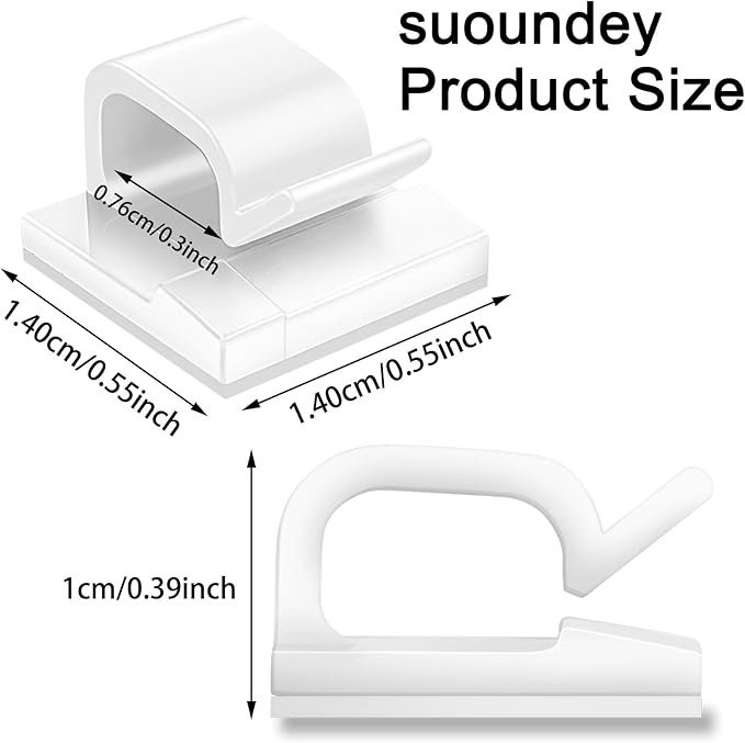 200 Pcs Cable Clips, White, 200PCS