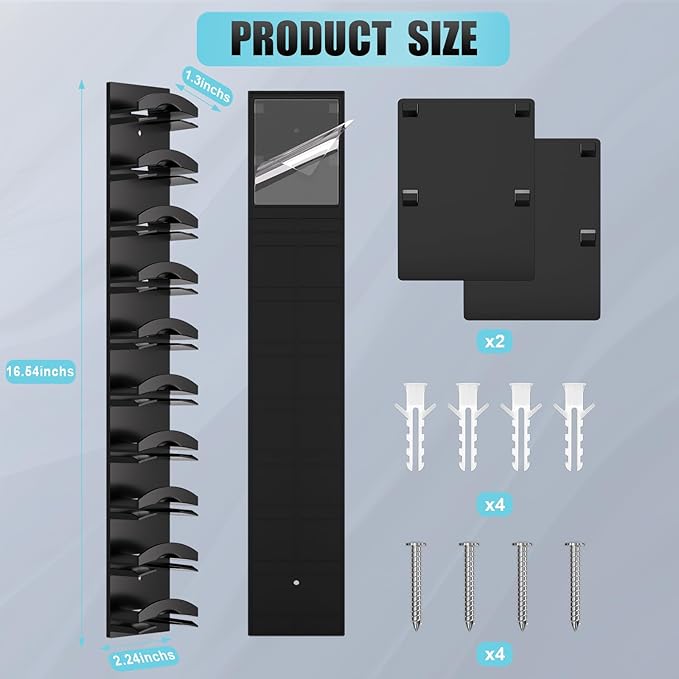 Hat Organizer for Baseball Caps 2Pack, Black