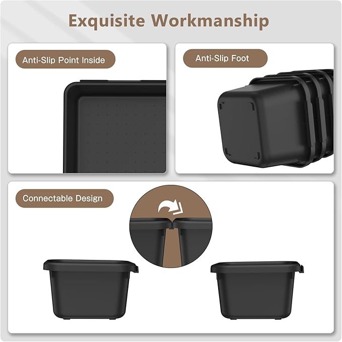 【More Larger Size】A-LUGEI【69 PCS-5 Size】 Tool Box Organizer Tray Divider Set【Black】 Desk Drawer Organizer Bin, Socket Organization and Storage Toolbox for Rolling Tool Chest Cart WorkBench Part Widget