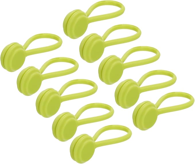 Magnetic Cable Clips 4.3 Inch x 0.6 Inch Green Magnetic Cord Organizer Cable