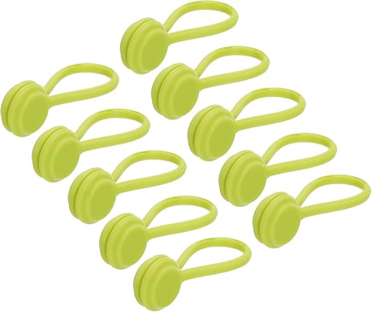 Magnetic Cable Clips 4.3 Inch x 0.6 Inch Green Magnetic Cord Organizer Cable