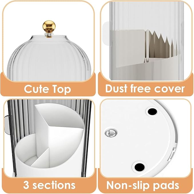 Dustproof Toothbrush Holders with Cover, Transparent