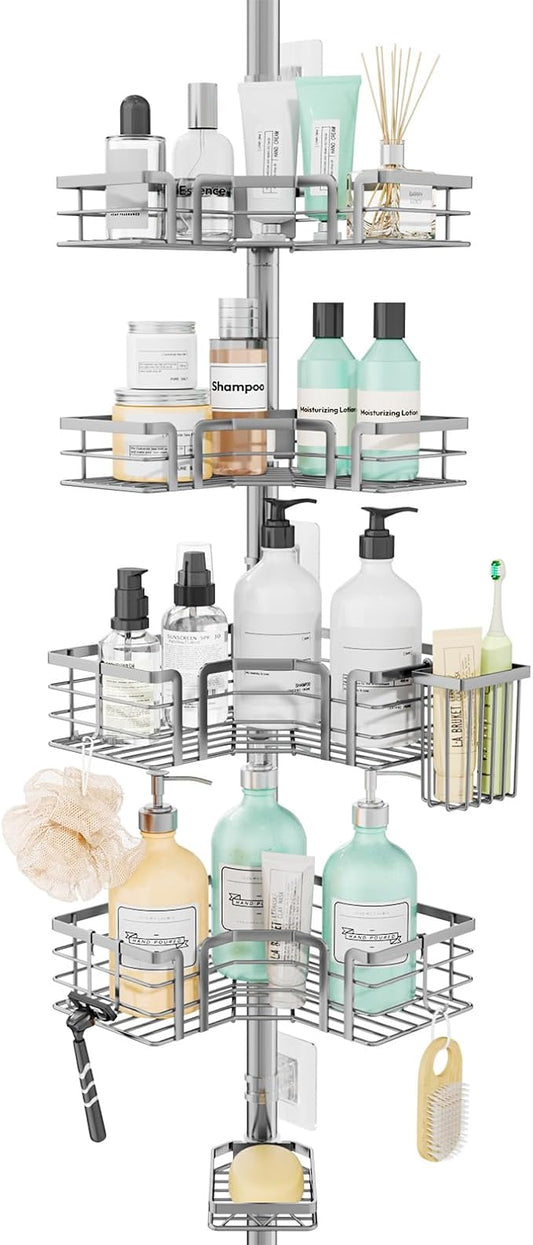 Shower Caddy Tension Pole, Silver