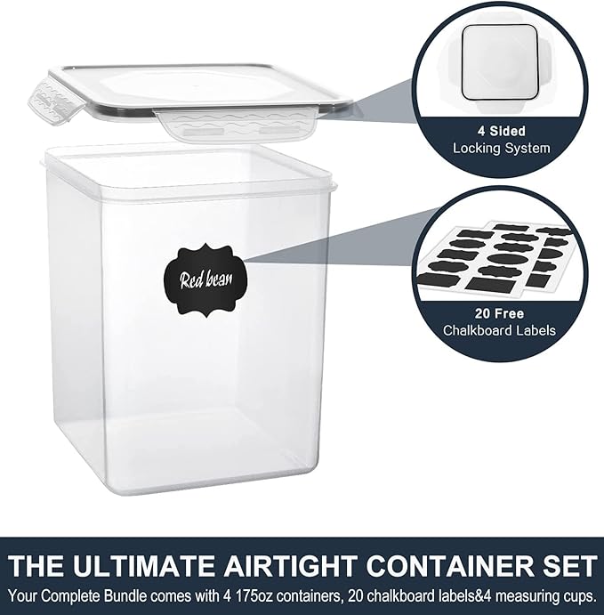 Large Food Storage Containers 5.2L (175oz)