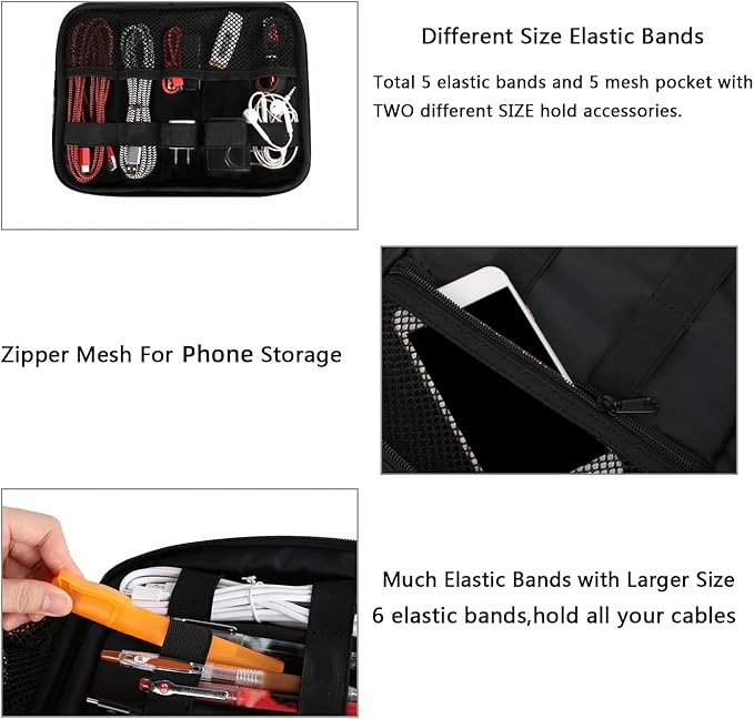 Electronics Travel Organizer, Peacock Blue