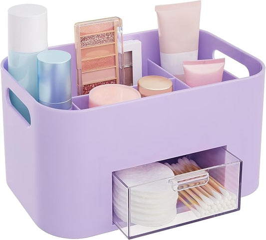 Bliss Lilac Purple Makeup Organizer for Countertop