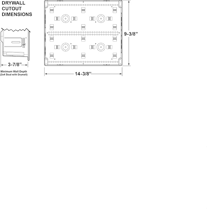 Legrand, OnQ Cable Management, In-Wall Media Box, White ENP0900-NA