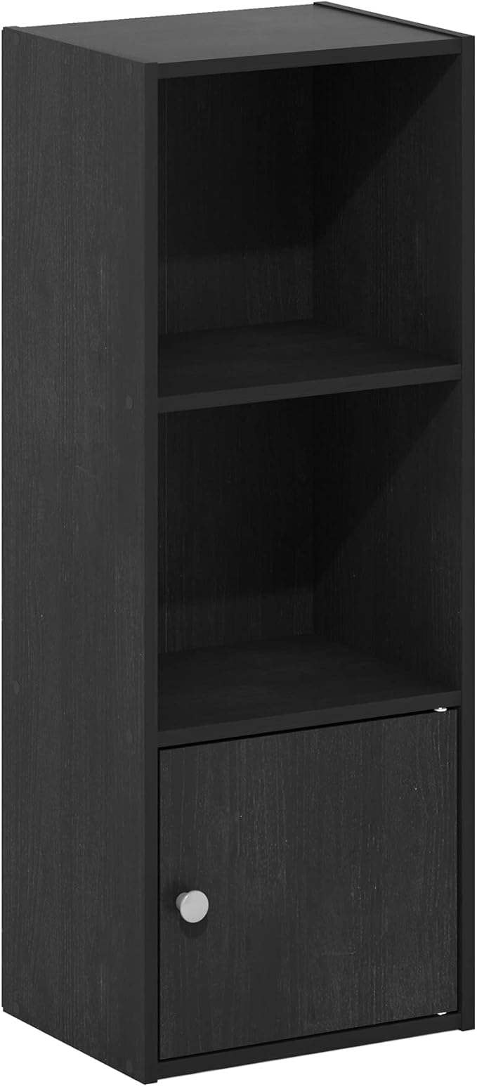 Furinno LUDER Book Shelf, 3-Tier Modern Bookshelf, Blackwood