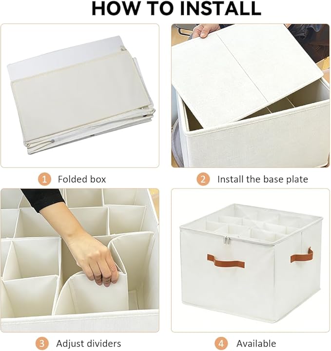 NVGSN Shoe Organzier for Cloest - 2pack Adjustable Shoe Storage Box Fits 8-16 pairs with Pop-Up dividers,17''*17''*12.5'' Space Saver shoe Box organizer with Clear Dust Cover