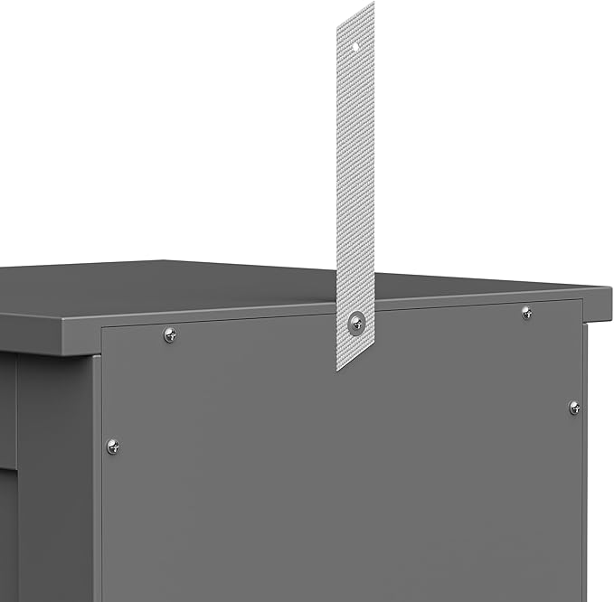 Bathroom Floor Storage Cabinet, Freestanding Wooden Side Organizer w/4 Drawers & Anti-Tip Kit for Bathroom Living Room Hallway Office Study, Grey