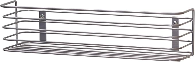Household Essentials 1226-1 Long Basket Door Mount Cabinet Organizer | Mounts to Solid Cabinet Doors or Walls