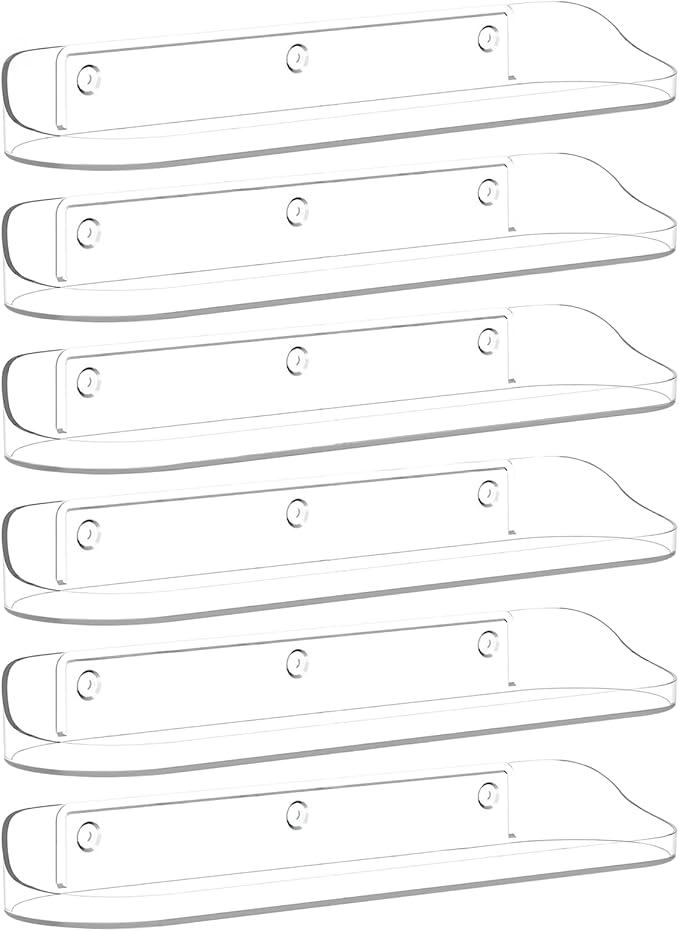 Floating Shelves for Wall, 6-Pack 15" Wall Shelves for Bathroom, Bedroom