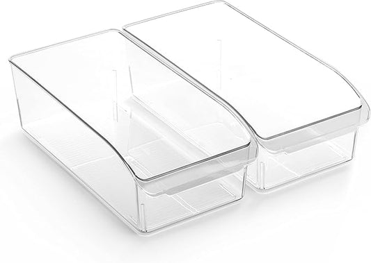 Plastic Storage Bins, Small, THE CURVE COLLECTION, Pantry Organization