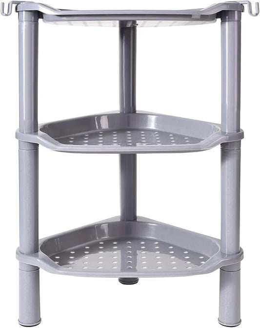 3 Tier Shower Caddy Corner, Plastic Shower Shelf Organizer for Inside Bathroom