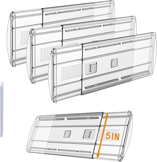 3 Pack Adjustable Heavy-Duty Drawer Dividers for Clothes