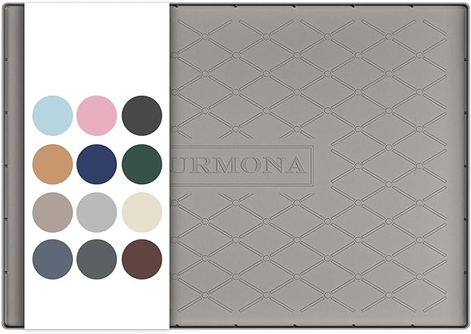 31" x 19" Waterproof Silicone Mat in Multiple Sizes & Colors, Beige