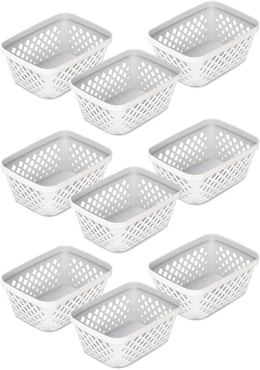 Glad Plastic Storage Basket Set, 6.25" L x 4.6" W x 2.7" H
