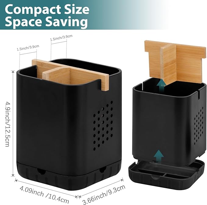 Black Toothbrush Holders for Bathroom