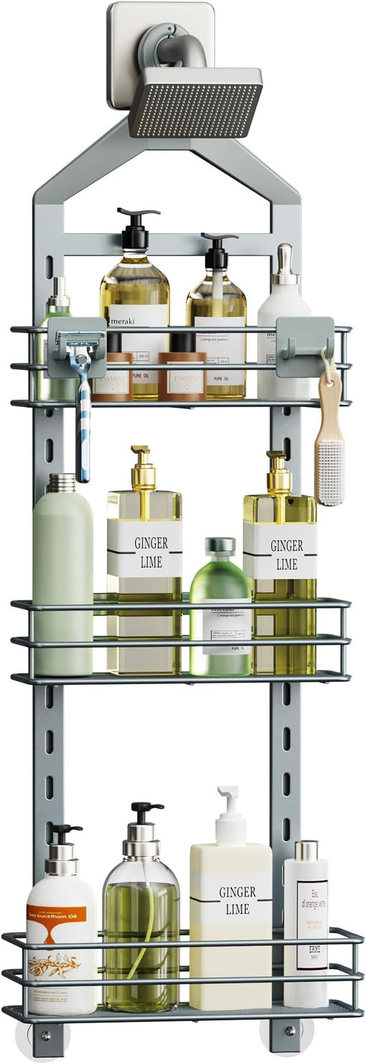 Adjustable Anti-slip Shower Caddy Overhead