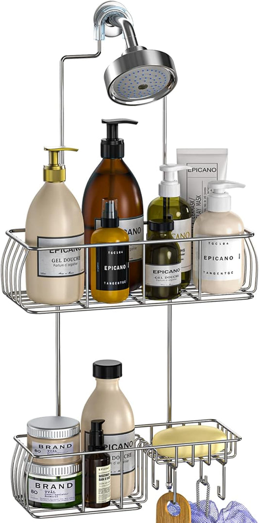 Anti-Swing Hanging Shower Caddy Stainless Steel 304