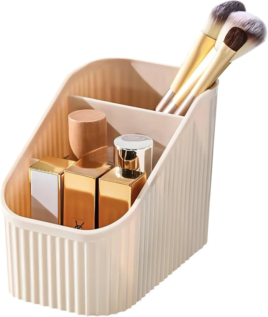 Large Capacity Makeup Brush Holder, 3 Slots Makeup Brush Cup