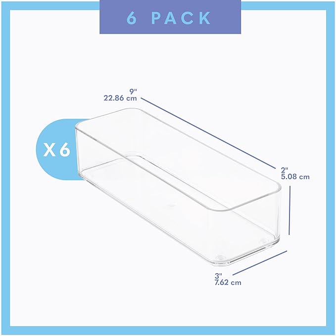 Plastic Clear Drawer Organizers. Bathroom, Kitchen, Bedroom, Jewelry