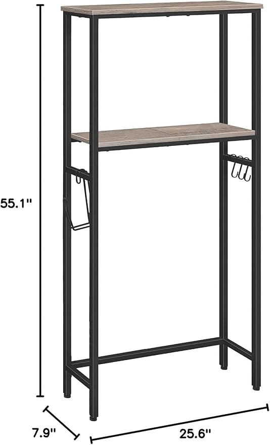 Over-The-Toilet Storage, 2-Tier Bathroom Organizer Over Toilet