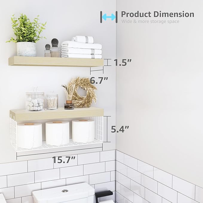 Bathroom Shelves Over Toilet, 019-BNW2