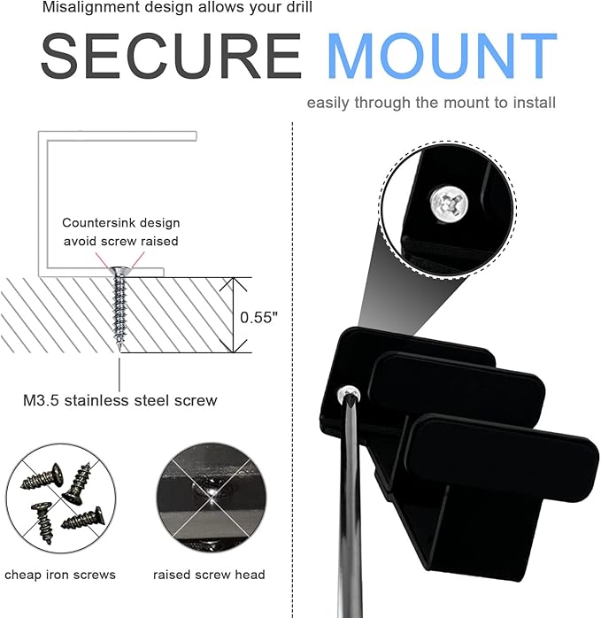 IFCASE 2 Tier Under Desk Laptop Mount, Double Decker Metal Under Desk Shelf Holder for Laptop, MacBook Pro, Keyboard with Anti-Scratch Silicone (Black)