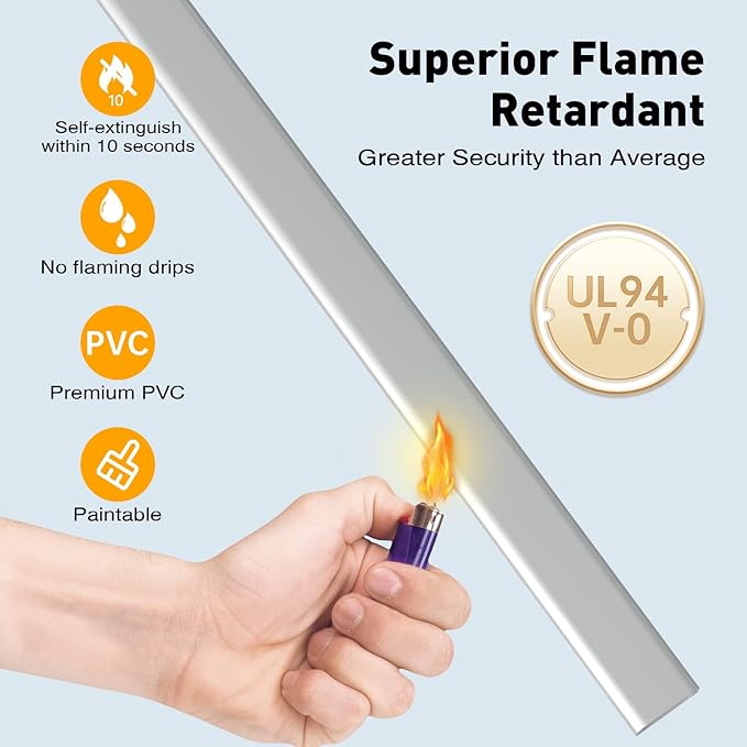 Delamu Grey Cord Hider, 56.7in Grey Cord Covers for Wires on Wall, Cable Hider Wire Covers for 2-3 Cords, Wire Hiders for TV on Wall, Easier Setup Cable Cover to Hide TV Wires, 4X L14.2 W0.94 H0.47in