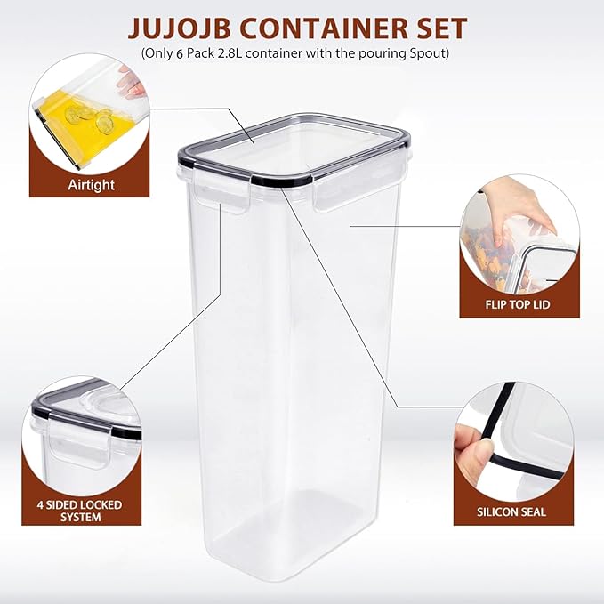 Airtight Food Storage Containers Set with Lids, 30 pack
