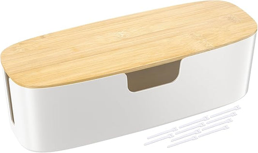 Large Cable Management Box, White
